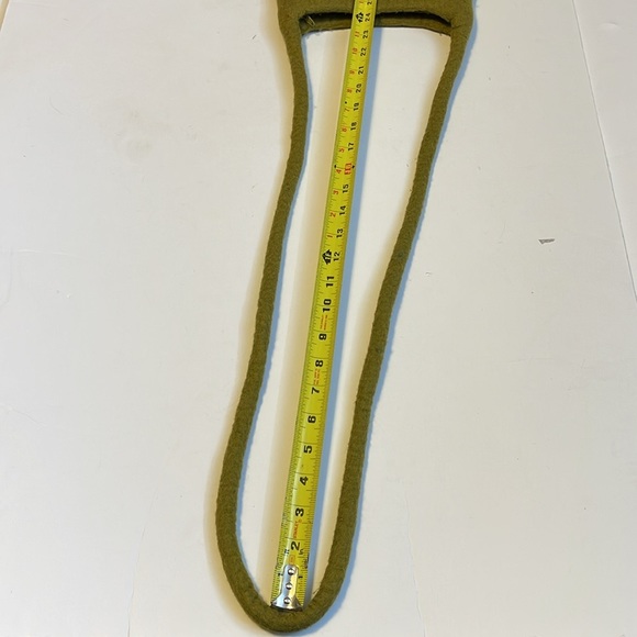 🆕 Handmade Felted Wool Green Hobo Bag with Multicoloured Square Pattern - Picture 8 of 10